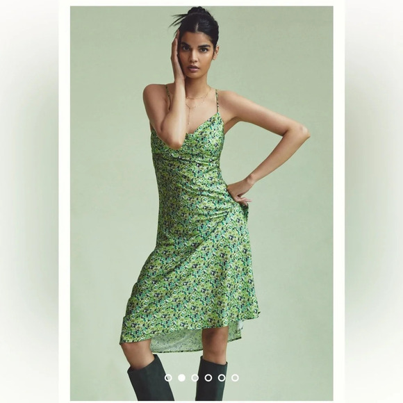 Favorite Daughter The Envy Slip Dress Green Floral Size M, L - Picture 14 of 15